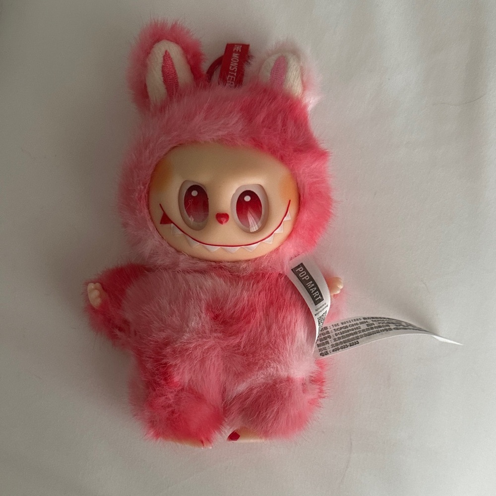 LABUBU Pink Plush Bunny Monster Collectible Toy by POP MART